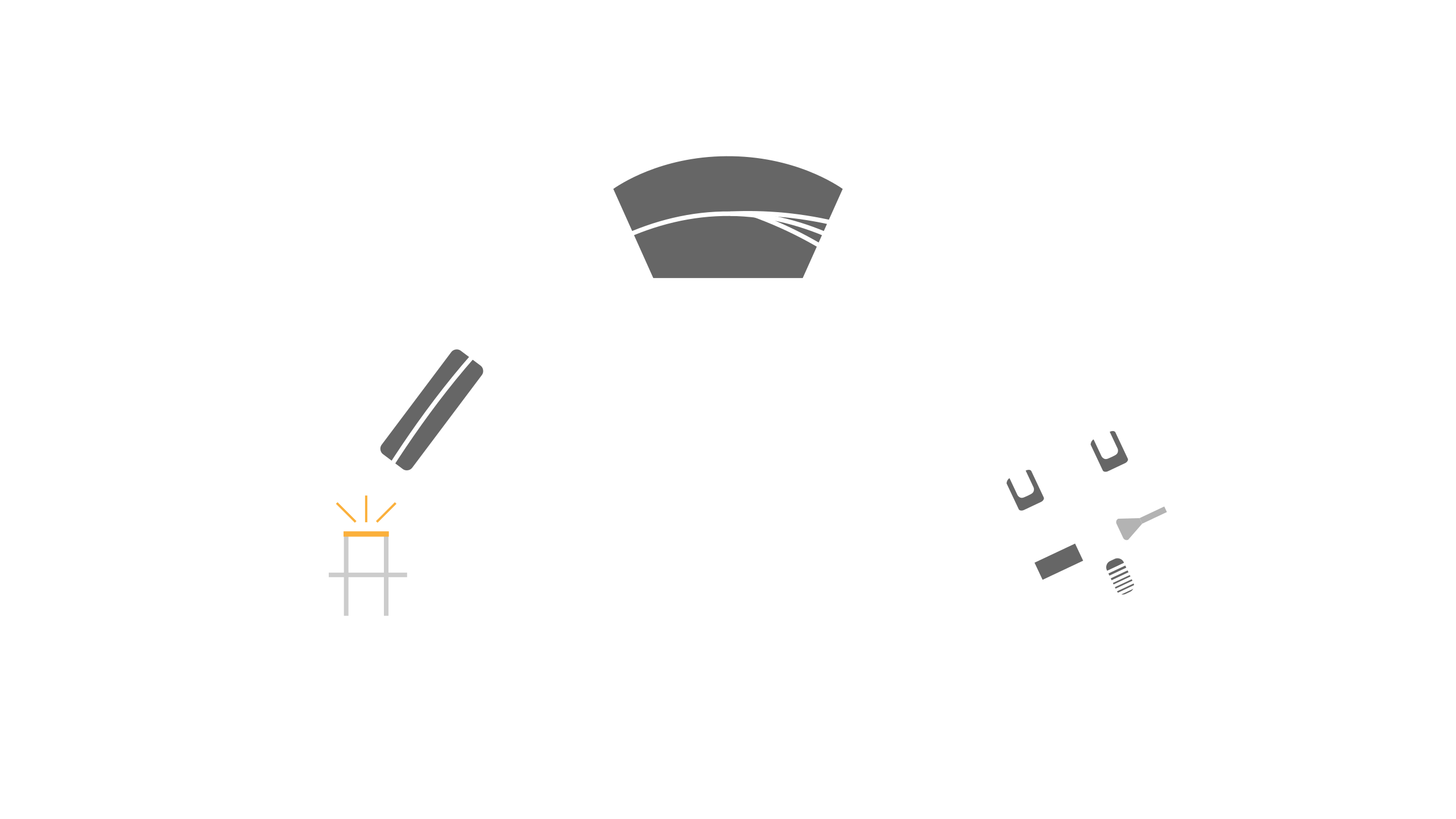 TIMS diagram, depicting a glowing filament ('Source: heated filament'), from which an ion beam passes through a box labelled 'focusing lenses' and then curves through a box labelled 'Electromagnet Mass Analyzer.' The beam splits into high and low mass beams before reaching the 'Detectors' including Faraday cups and ion counters.